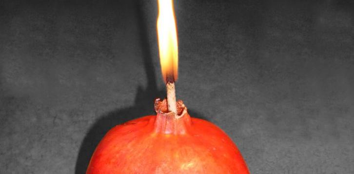 A Christmas pomegranate