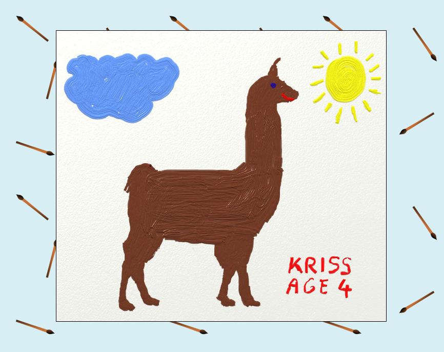 Llama impression #10: Child art